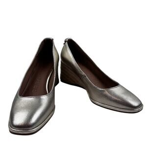 Aerosoles Aurora Gold Metallic Classy Timeless Preppy Wedge Pumps Women's 6.5